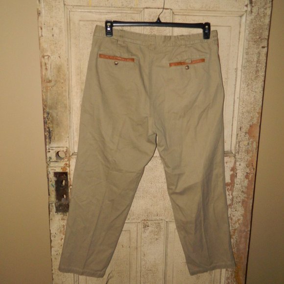 Orvis Zambezi Twill Field Hunting Pants Leather Trim Size 38 (N-35) - Picture 4 of 5